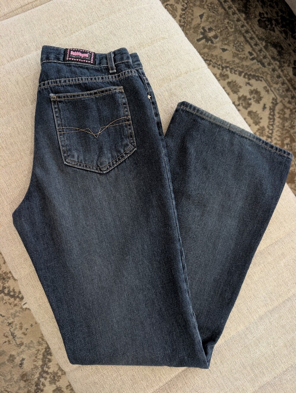 Bubblegum Y2K Dark Blue Straight-Leg/Flare Jeans | Size 8/10